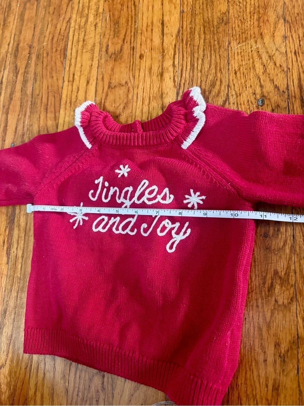 Tahari Baby 2 Piece Holiday Babydoll Top & Knit Sweater Set 12M - Picture 11 of 12